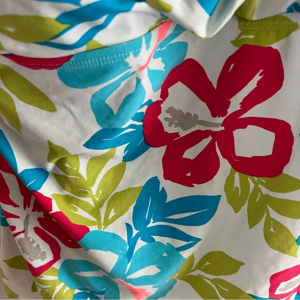 Womens BEACH HOUSE Hawaiian Print Soft Cup Tankini Size 14